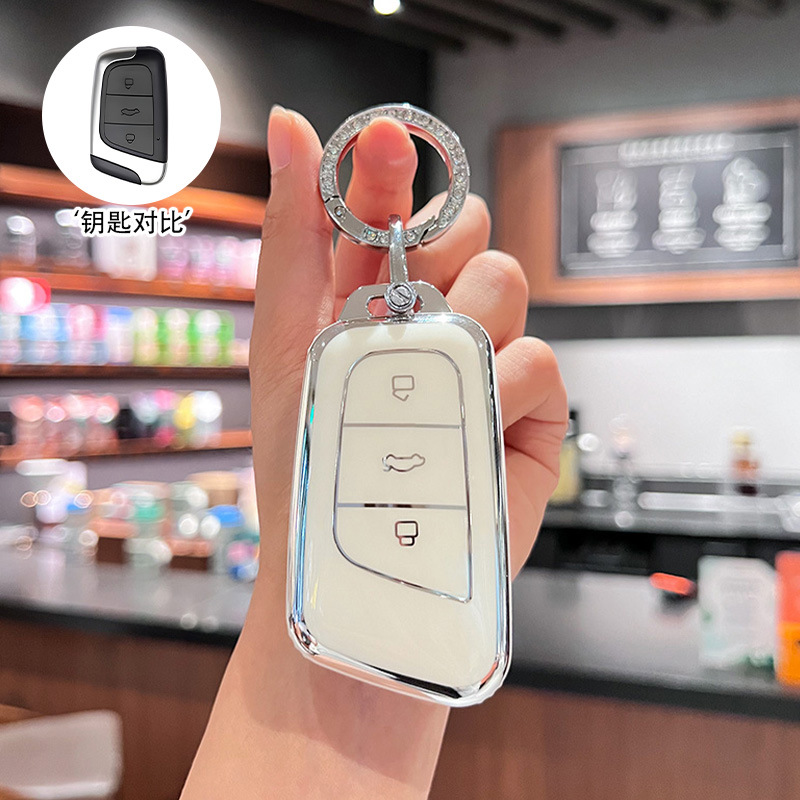 [Chery L 스타일] 실버 엣지 화이트 + 다이아몬드 반지