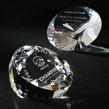 创意K9水晶面包球钻石球纪念品公司周年礼品客厅工艺品礼品摆件批