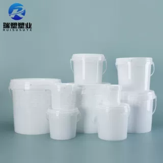 定制撕拉盖圆桶500ml-10升塑料桶爆炸盐包装桶白桶加厚手提密封桶