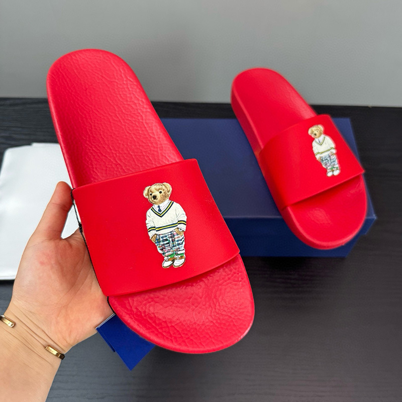 Cross-Border Dropshipping Polo Slippers for Men, Casual Outer Wear, Non-Slip Slippers, High-End Beach Slide Sandals