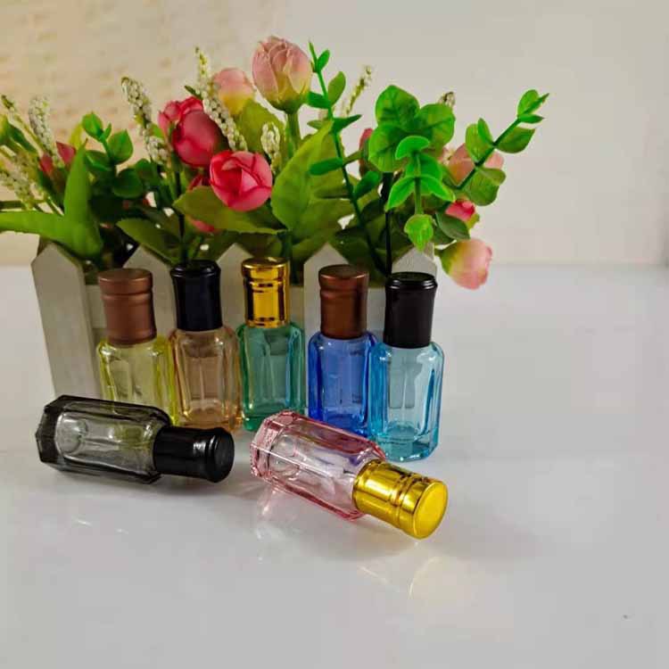 3ml6ml9ml12ml八角指甲油瓶滚珠玻璃瓶精油瓶香水分装瓶空瓶