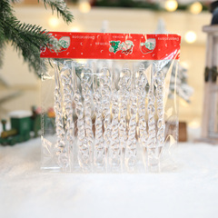 国境を越えたクリスマスのアイデア透明な氷の氷柱が新しいクリスマスツリーのペンダント装飾用品のねじのペンダントを飾っている