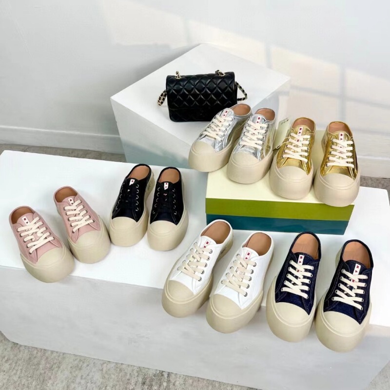 High-Quality 2024 Spring and Summer New Style Mani Mar Lace-Up Thick-Soled Sandals for Women Heightening Slippers