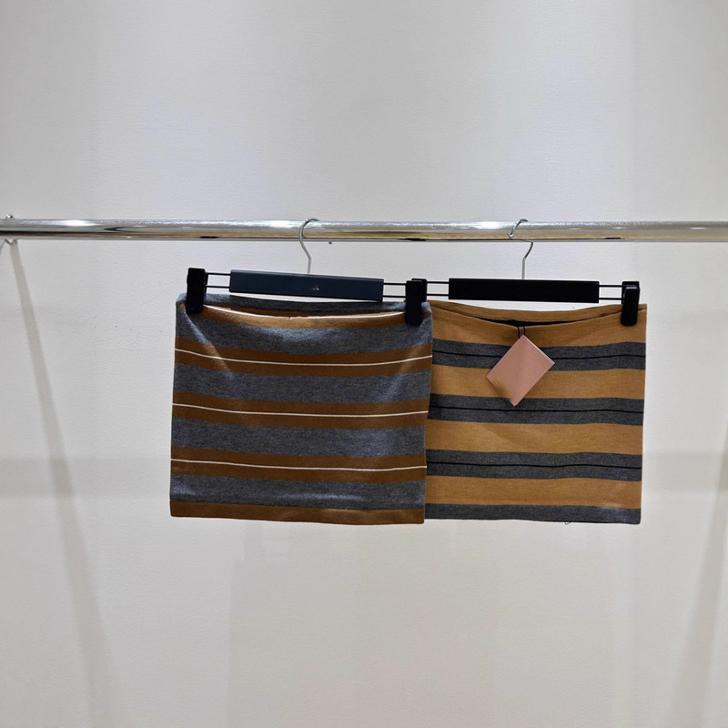 Spring and Summer New Style Shenzhen Nanyou Classy Miu Style Age-Reducing Sexy Sweet and Spicy Short Stripesd Tube Top for Young Girls