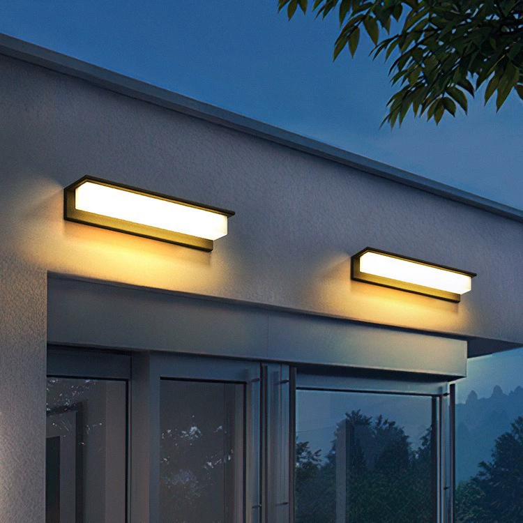 Солнечный Уличный настенный светильник Современный минималистский проход лестницы Внешний настенный светильник Двор Балкон Передняя дверь Проживание в семье Водонепроницаемый настенный светильник