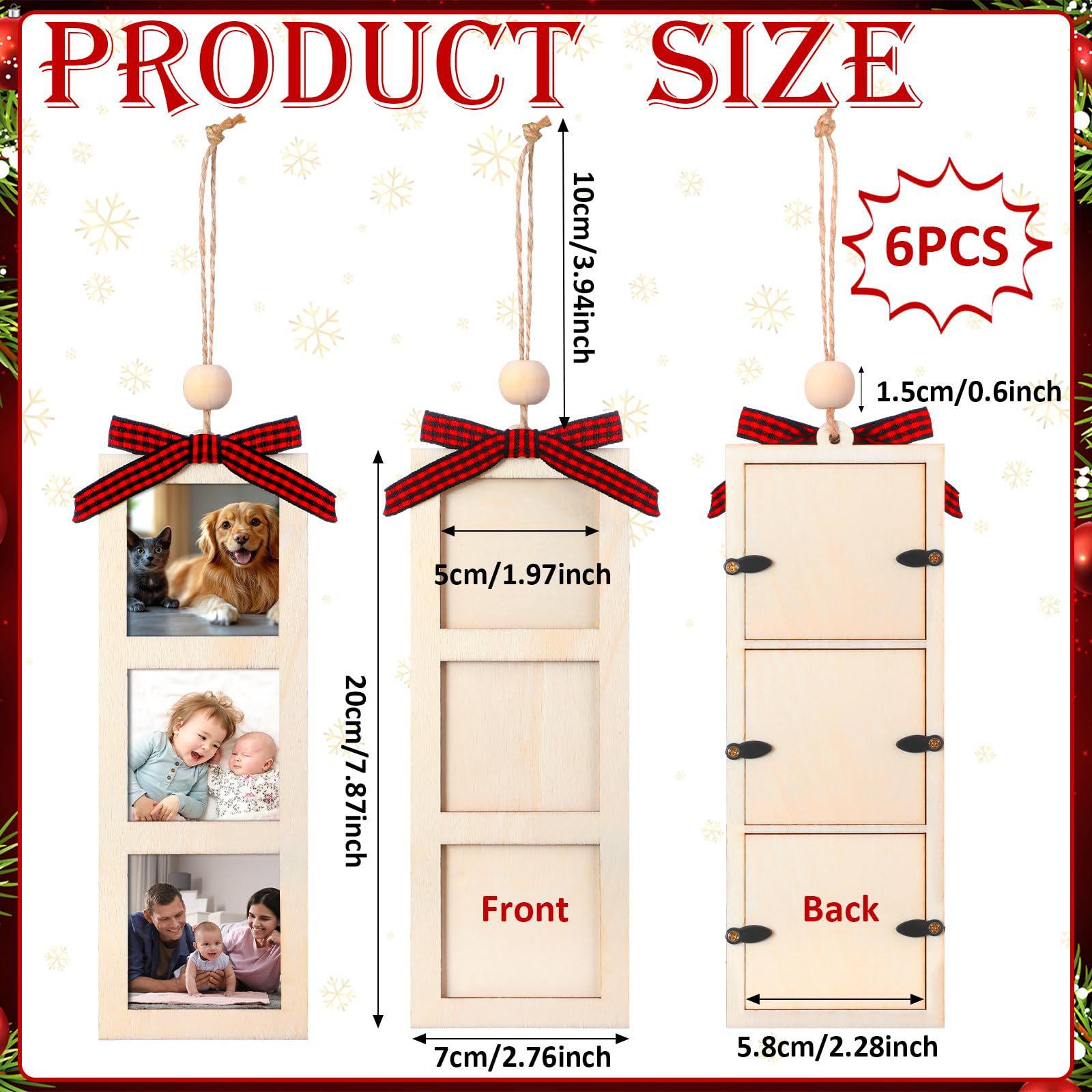 Christmas wooden photo frame