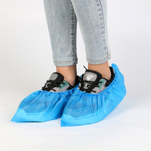 定制pp加厚脚套覆膜特厚防水鞋套防雨鞋套cpe塑料鞋套一次性鞋套