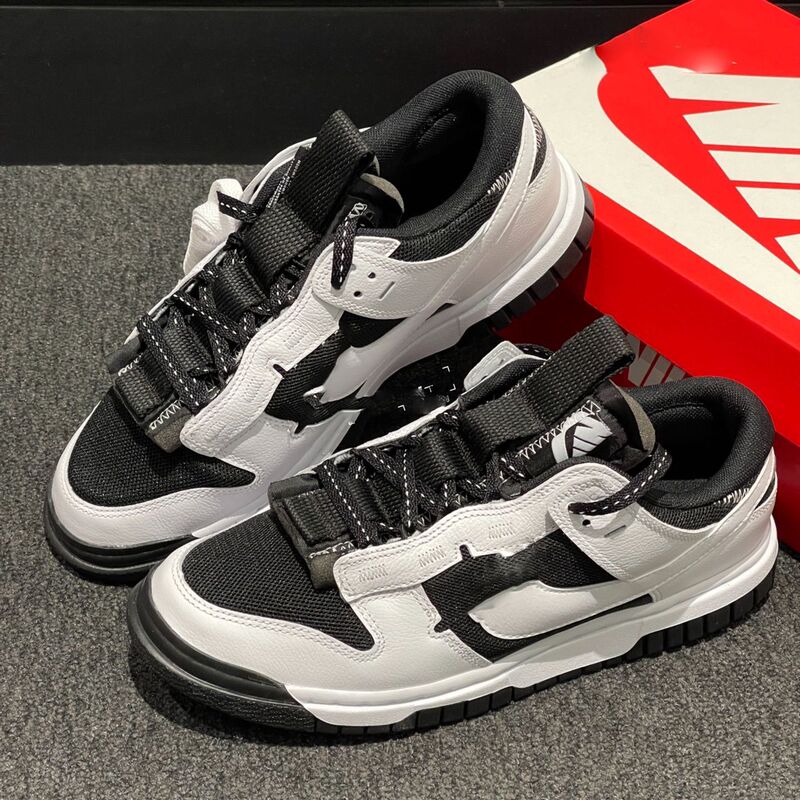 Pure Original Dunk Off-White Sneakers Leather Mesh Stitching Casual Sports Shoes Outdoor Mountaineering Functional Trendy Shoes