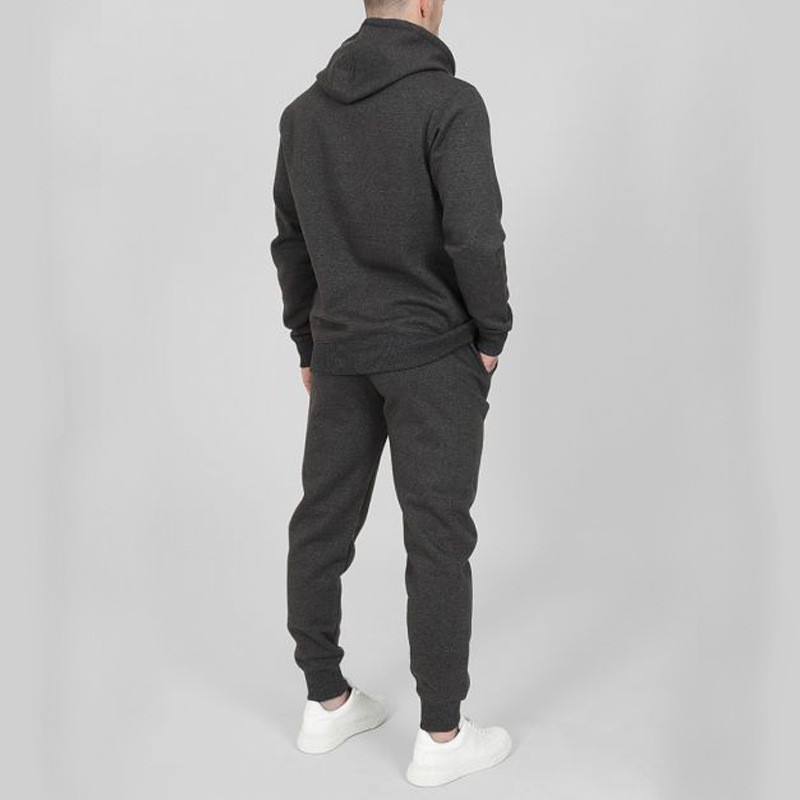 Autumn and Winter Sports Men's Fashion Casual Set Hooded Cardigan Coat Solid Color_voghion.com