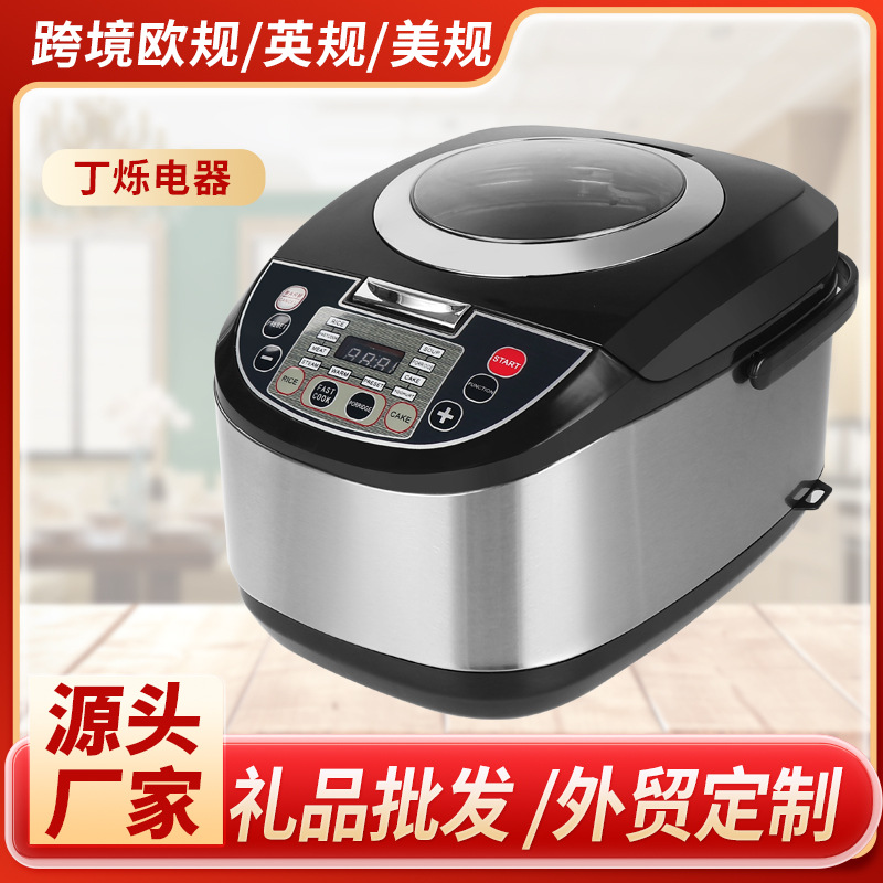 外贸跨境英文天窗可视电饭煲家用预约电饭锅智能5L大容量煲仔饭