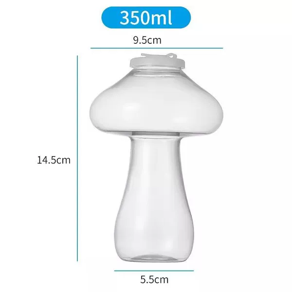 Mushroom cup + lid, straw included