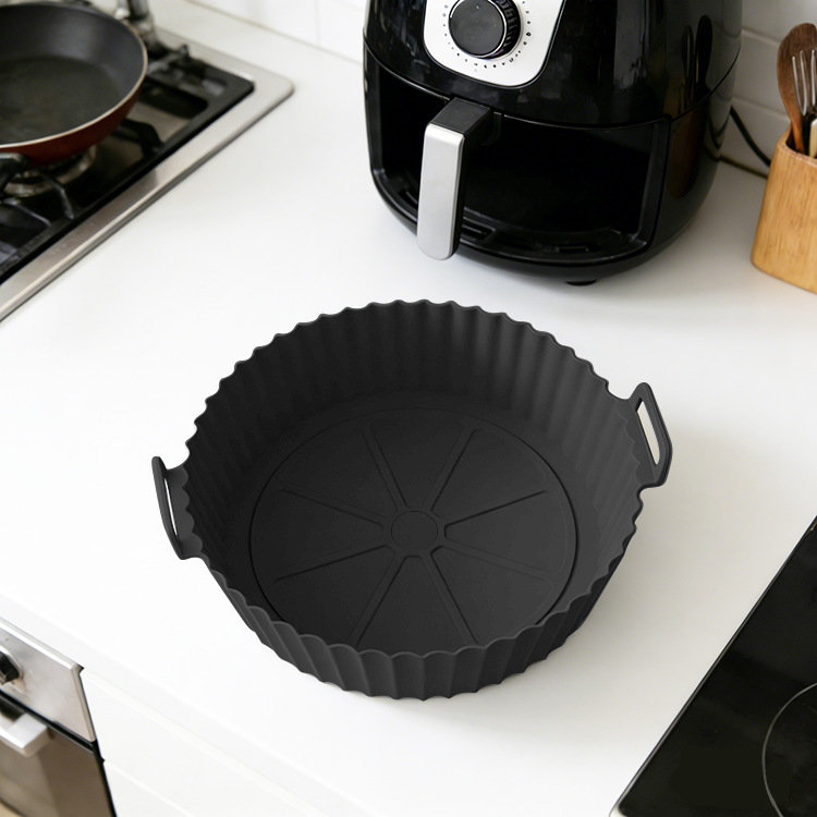 Amazon explosivo aire frito plato de horneado de silicio grado alimenticio resistente a altas temperaturas almohadilla de horneado de aire doméstico