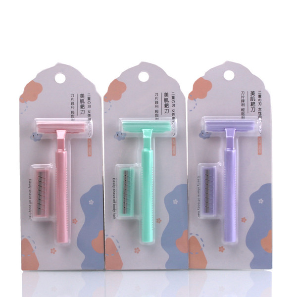Double-layer blade women's rake shaver shaver for shaving armpit…
