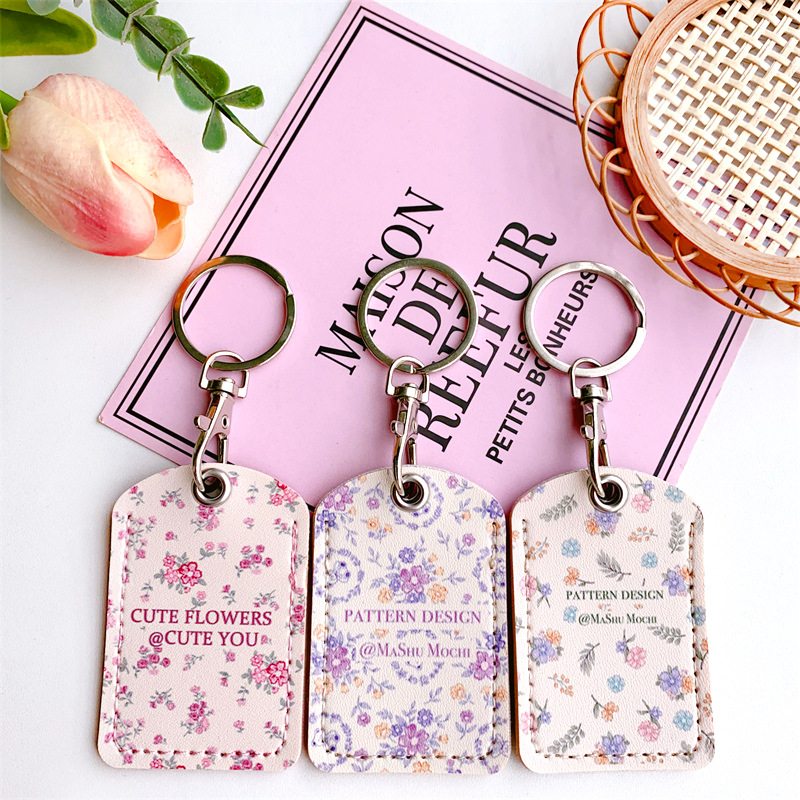 Access Control Card Holder Small Rectangular Floral Keychain Nfc Elevator Community Ic Card Octopus Card Manufacturer Wholesale