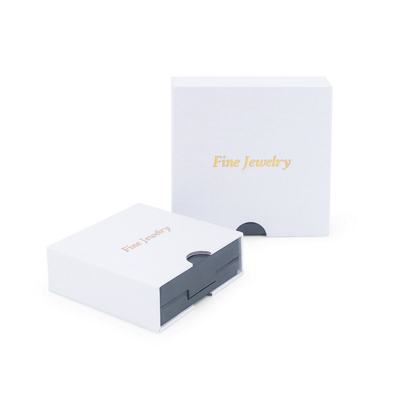 Weilson Jewelry White Joyero Caja de embalaje de película transparente de PE tipo cajón Anillo Pendientes Collar Caja Envío gratis