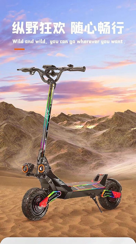 Retuol Dual Drive Folding Off-Road Electric Scooter 10inch High Power One Piece Dropshipping Dual Drive Off-Road