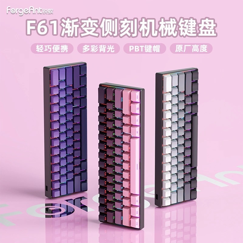 Ruiyi F61 メカニカルキーボード e スポーツゲームオフィスワイヤレス 3 モードノートブックデスクトップポータブル男性と女性のキーボード|undefined