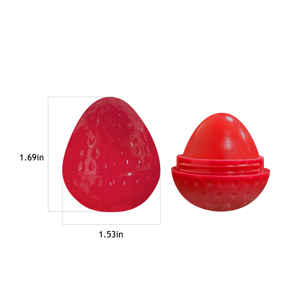 Cross-border bestsellers in Europe and America: hydrating and nourishing strawberry lip balm, moisturizing lip balm, fruit-flavored lip gloss, cosmetics, nude makeup Specification drawing