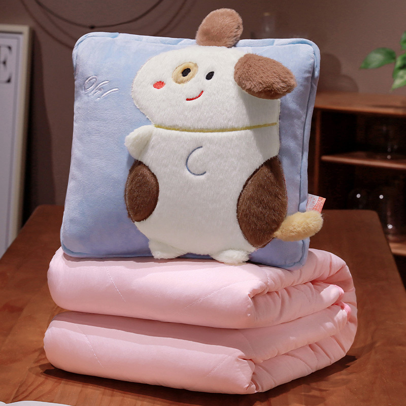 Dual-purpose colcha almohada pequeña manta de oficina siesta de aire acondicionado plegable coche cojín de coche