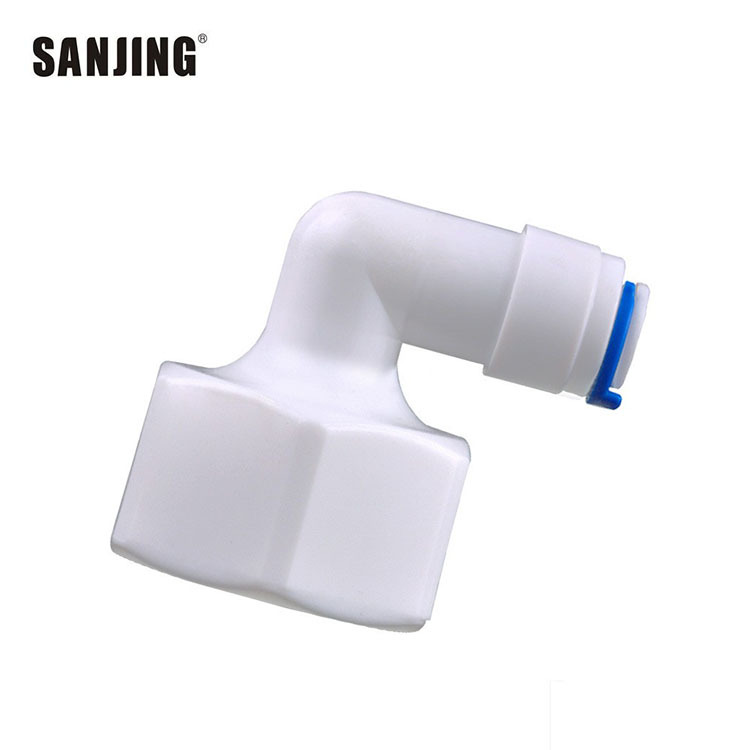 Comercio al por mayor 42NL accesorios adaptador purificador de agua 4 puntos dientes internos vuelta 2 puntos codo de tubería dos puntos PE tubería de agua conector rápido