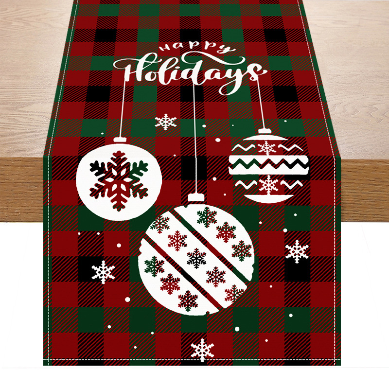 Amazon nueva bandera de mesa de Santa Claus blanca mesa de té de Navidad sala de estar dormitorio mesa de decoración de fondo
