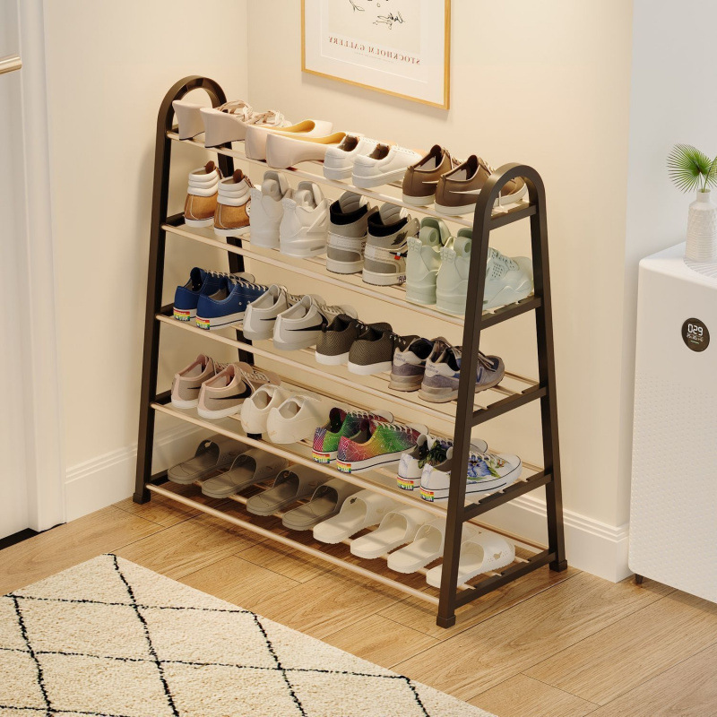 Estante de zapatos simple puerta doméstica fuerte armario de zapatos de aire puerta de entrada de alquiler de zapatos dispositivo de grupo de almacenamiento de estante