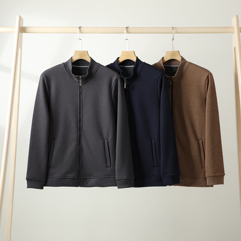 Lightweight and Warm~ Sheep Wool Blend, Fleece-Lined and Thickened Stand-Collar Jacket, Men's Export Clothing, Factory Cut-Label Surplus Coat Lightweight and Warm~ Sheep Wool Blend, Fleece-Lined and Thickened Stand-Collar Jacket, Men's Export Clothing, Factory Cut-Label Surplus Coat