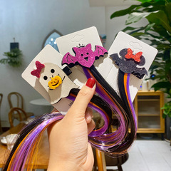Cross-border Halloween floating hair hair clips for children and adults Halloween headwear bat wig cosplay decorative hair accessories