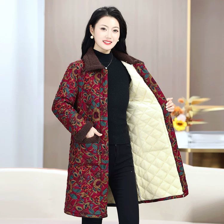 Женщины среднего и пожилого возраста хлопчатобумажная куртка бабушки куртка