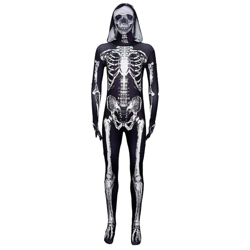 Halloween personalizado cosplay esqueleto esqueleto humano cos trajes disfraz europeo y americano fantasía ropa de mujer