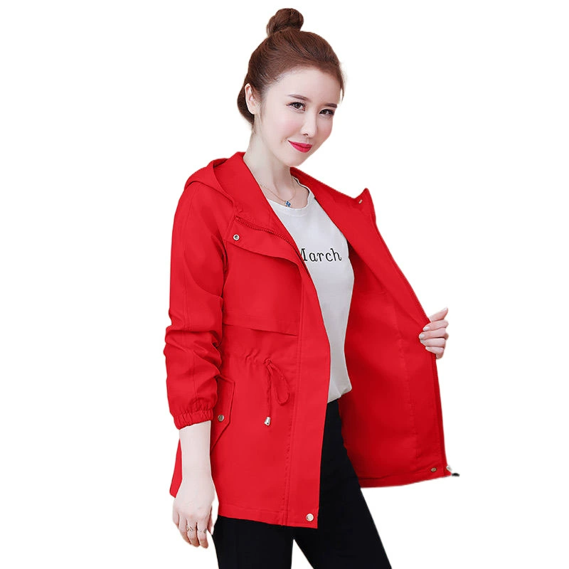Длинное осеннее trenchcoat, плотный облегающий корсет, куртка, средней длины, корейский стиль