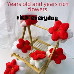 原創設計 有錢花發箍 新年紅色喜慶髮飾 防水小花手腕帶 洗臉髮飾