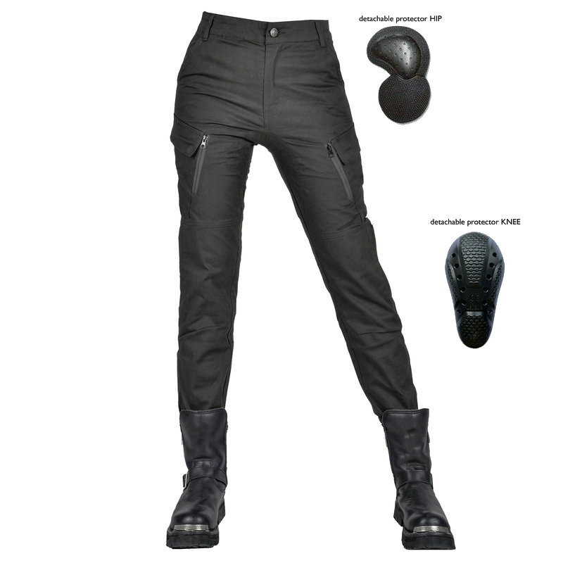 VOLERO motocicleta Four Seasons pantalones de ciclismo resistentes a las caídas retro casual Transpirable cintura alta Mujer Caballero motocicleta pantalones resistentes a las caídas