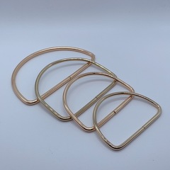 Wholesale metal D-shaped handle for women's bags, D-letter handle ring for handbags, hardware accessories for luggage D-ring handle