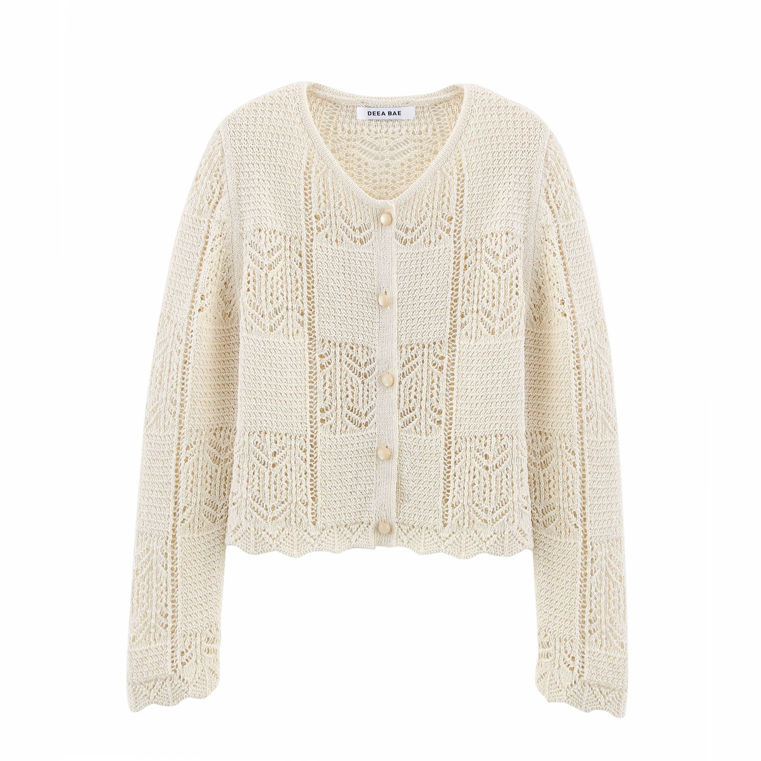 (Cross-border trading), summer long-sleeve with a round collar, knitted sweater, cardigan, jacket, European style
