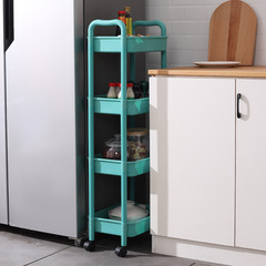 兒童玩具收納架塑料落地多層零食置物架客廳廚房小推車整理架批發