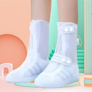 Rain Shoe Cover Thickened Rain-proof Snow-proof Washable Shoe Cover Wear-resistant Non-slip Silicone Rain Shoes Unisex Waterproof Shoe Cover
