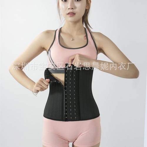 Sports Shaping Bodysuit with European and American Mesh 25 Steel Bone, Fitness Waist Cincher Ab Shaper, Plus Size Women's Supply