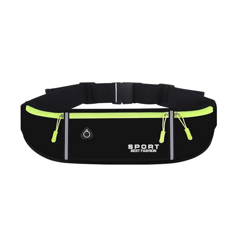 [ordinary style] black-sports waist bag