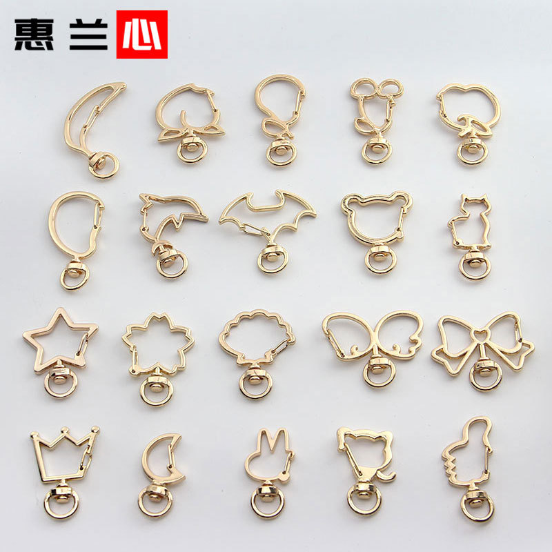Zinc Alloy Keychain Butterfly-shaped Pendant Kitten Rabbit Thumb Shaped Shaped Buckle Luggage Accessories Jewelry Hanging Buckle