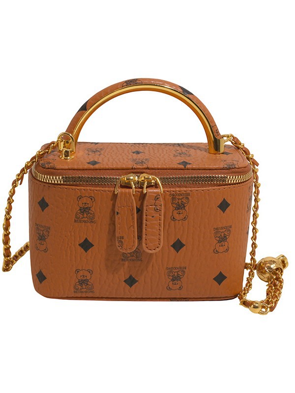Bolso de mano de alta calidad para mujer 2025 verano nuevo estilo retro impreso bolso de caja textura cadena bolso de mensajero de un solo hombro