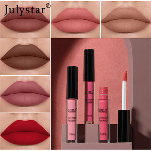 European and American Christmas Makeup Powder Mist Matte Candy Lip Glaze Wholesale Cross-border Mist Lasting Moisturizing Liquid Lipstick Women