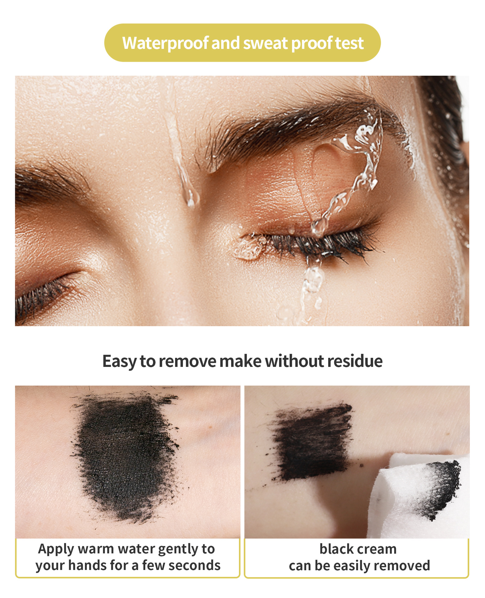 Hellokiss doppia testa due in uno innesto di fibra occhio nero impermeabile, denso, senza trucco, tinto e arricciato_voghion.com