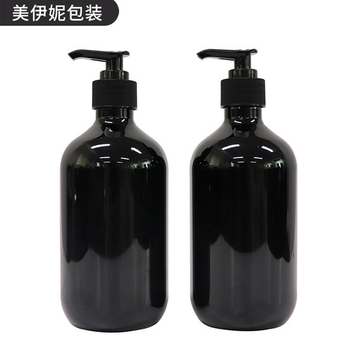 28 teeth 500ml PET plastic round shoulder shampoo bottle shower gel bottle refill bottle lotion bottle PET