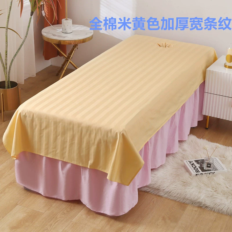 Cotton cosmetic sheet, curtain, white massager, for beauty salons, increased thickness