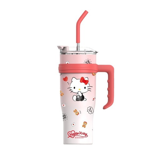 Hello Kitty children's thermos cup for girls with good looks and cute portable straw cup large capacity water cup