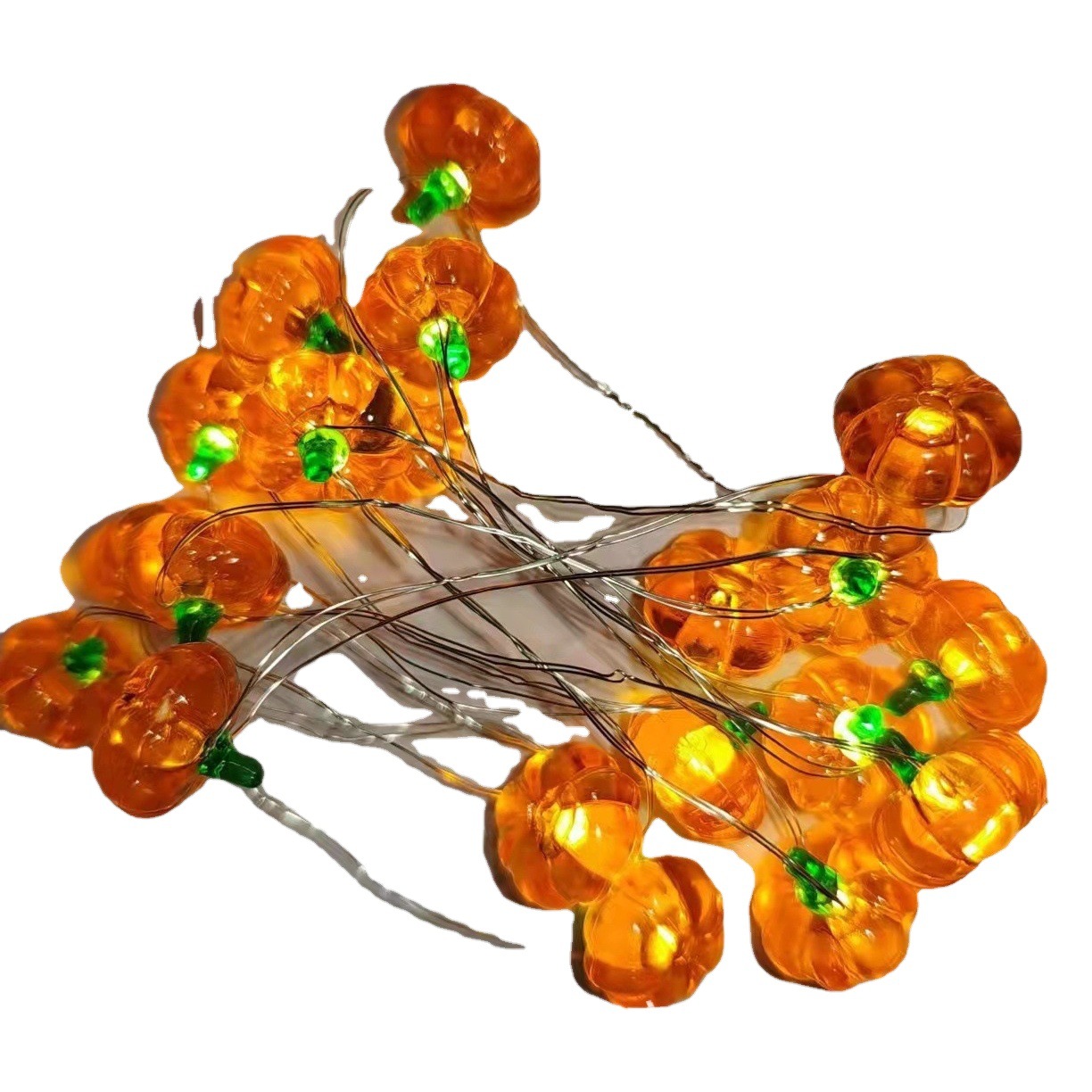 Guirnalda de Luces LED 3D con Forma de Calabaza para Halloween, Decoración de Interiores y Exteriores, Luces Decorativas para el Día de Acción de Gracias