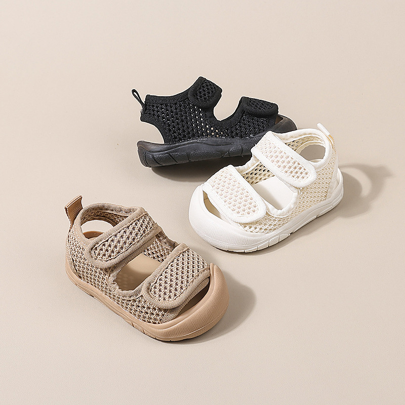 Детские летние дышащие нескользящие босоножки для девочек, мягкая подошва