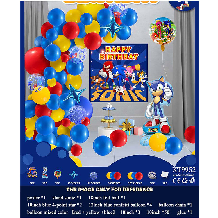 Fiesta de cumpleaños redonda escena diseño decorativo globo traje de juguete para niños globo de aluminio letras y números