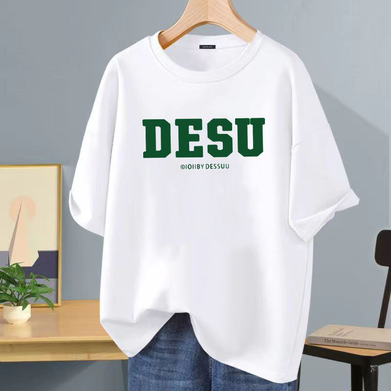 Camiseta de seda helada Hong Kong vientos de diseño letra impresa de cuello redondo camiseta de manga corta para hombres moda versátil hombre casual image 8